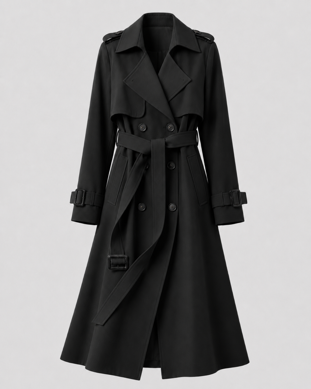 Ximena | Long Belted Trench Coat
