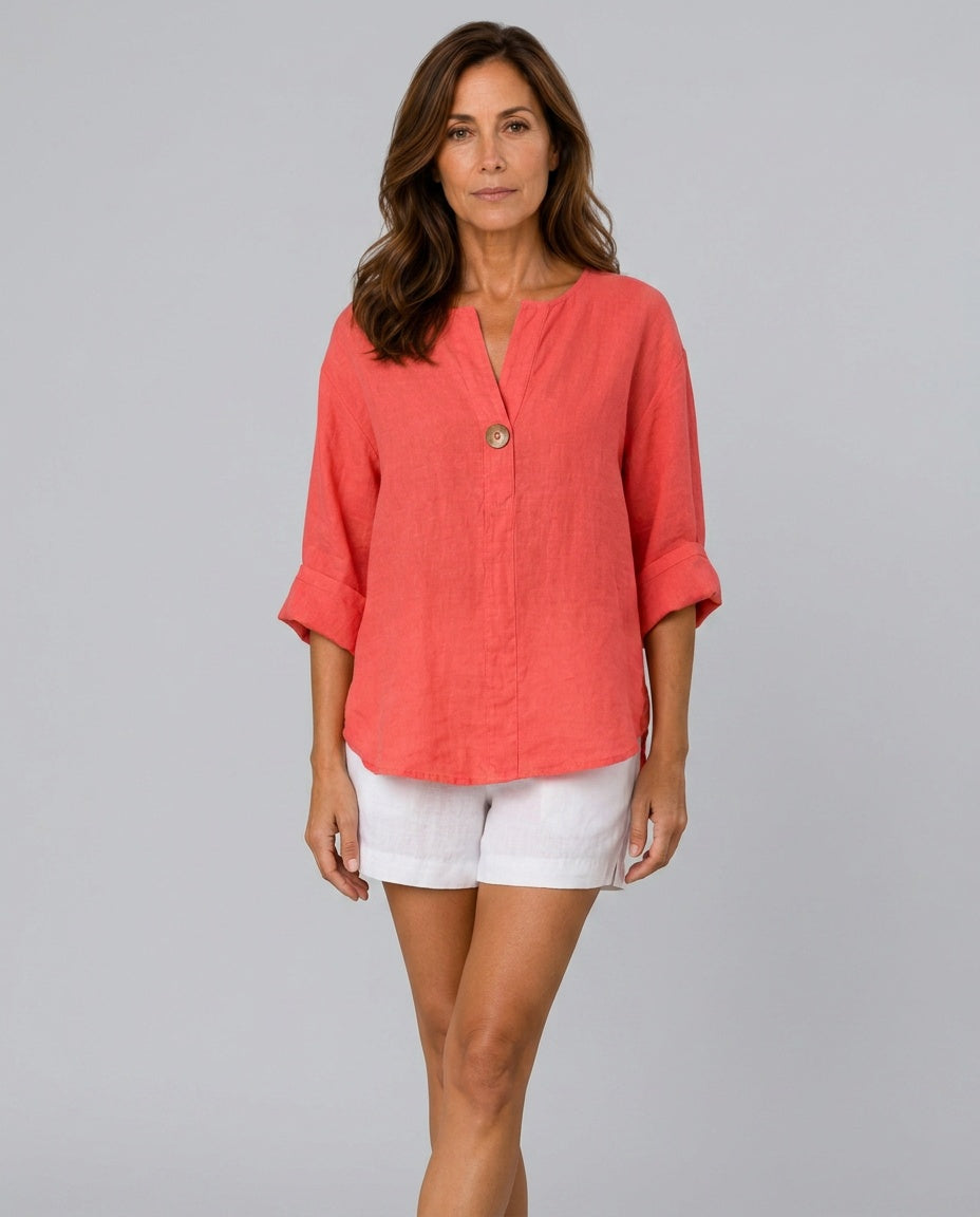 The Pure Linen-Look Blouse