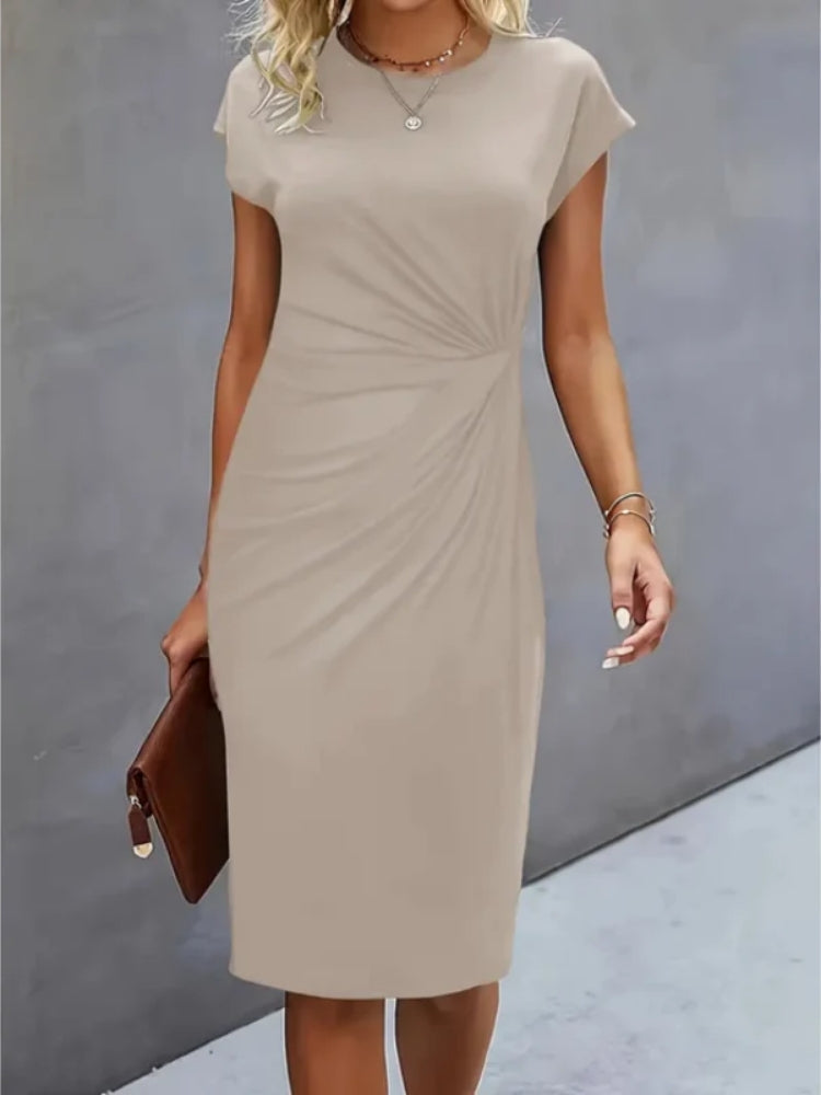 The Drape Ruched Midi Dress