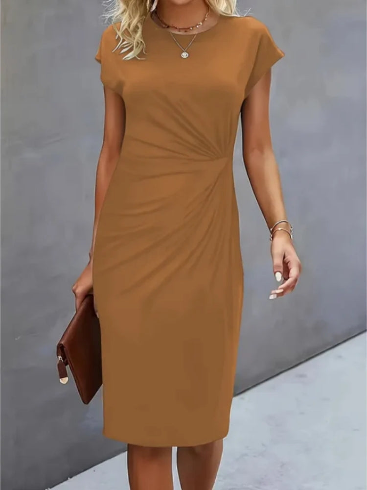 The Drape Ruched Midi Dress