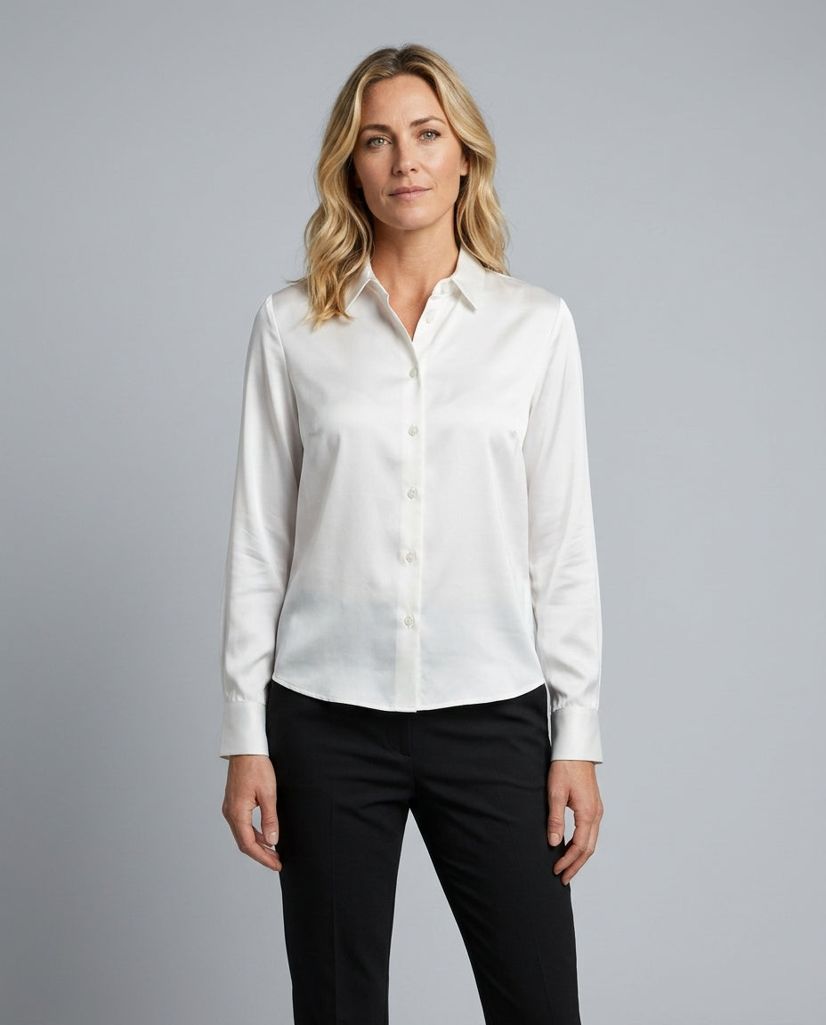 The Pure Satin-Look Blouse