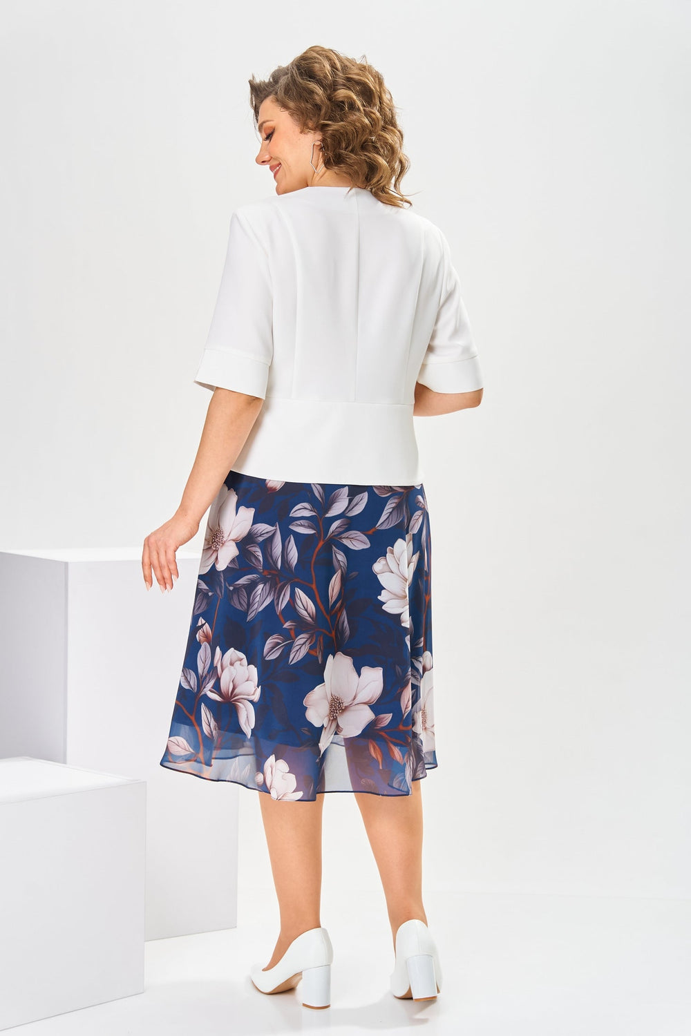 Josie | Soft Cotton-Blend Midi Dress