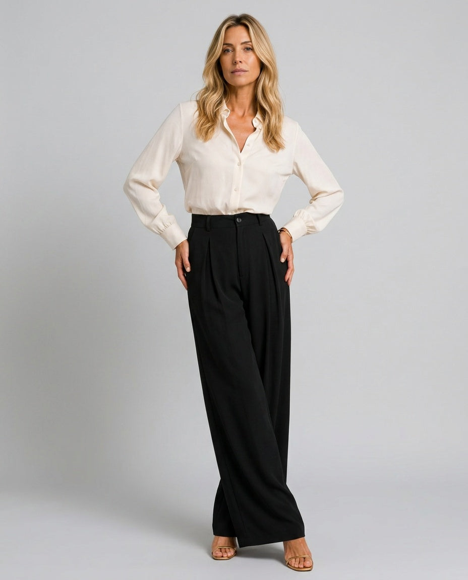 The Form Pleated Wide-Leg Trouser