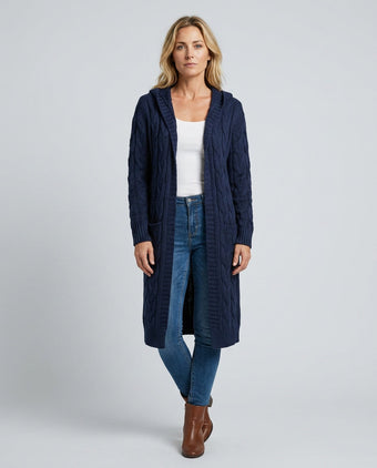 Soraya | Long Sleeve Knitted Long Cardigan