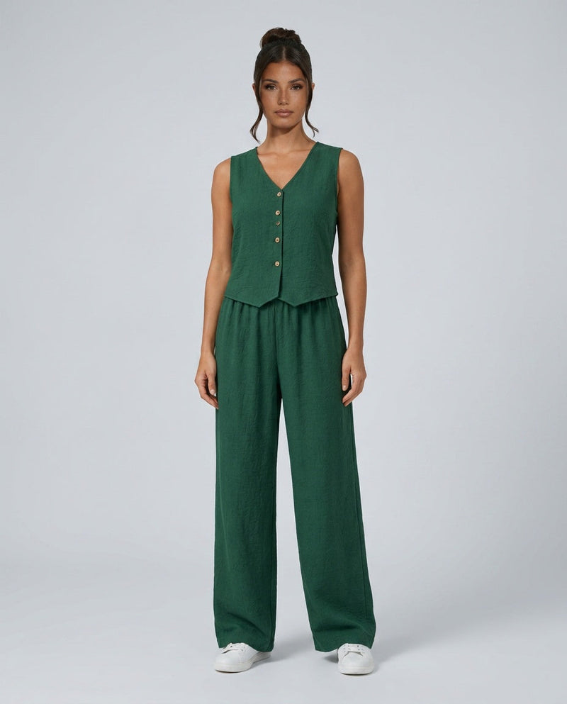 Scarlett | Lightweight Wide-Leg Two-Piece Set