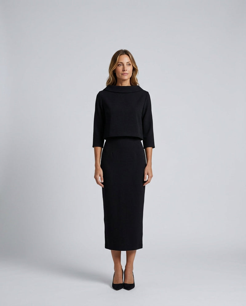 The Form Boat-Neck Skirt Set
